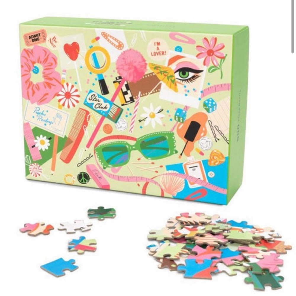 SEALED NWT “Junk Drawer” Puzzle with Pink&Green Accents (Bijou KarmanxBan.Do)